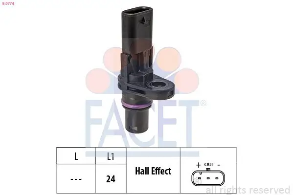 Sensor, Motordrehzahl FACET 9.0774