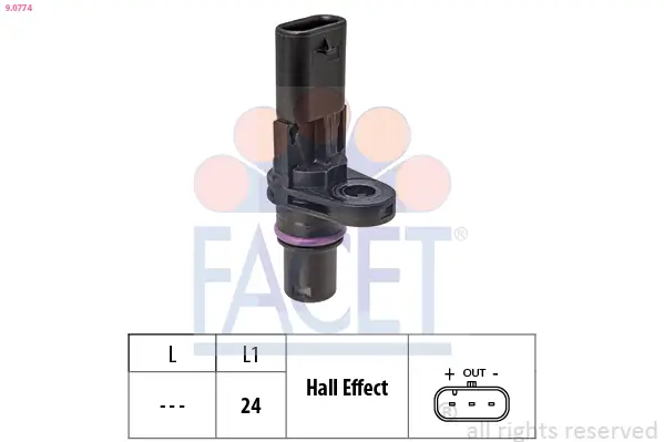 Sensor, Motordrehzahl FACET 9.0774