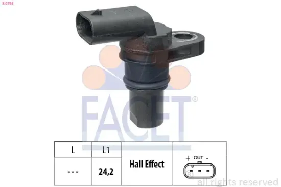 Sensor, Motordrehzahl FACET 9.0793 Bild Sensor, Motordrehzahl FACET 9.0793