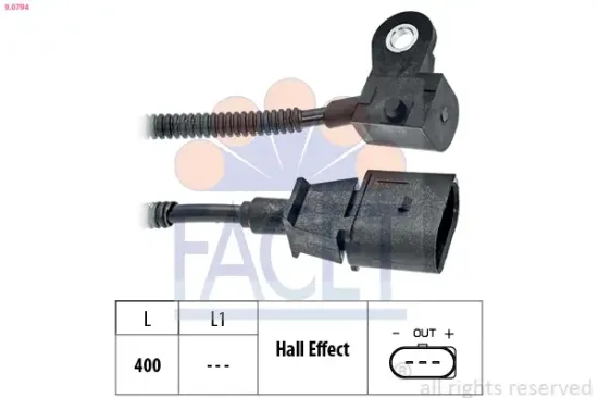 Sensor, Nockenwellenposition FACET 9.0794 Bild Sensor, Nockenwellenposition FACET 9.0794