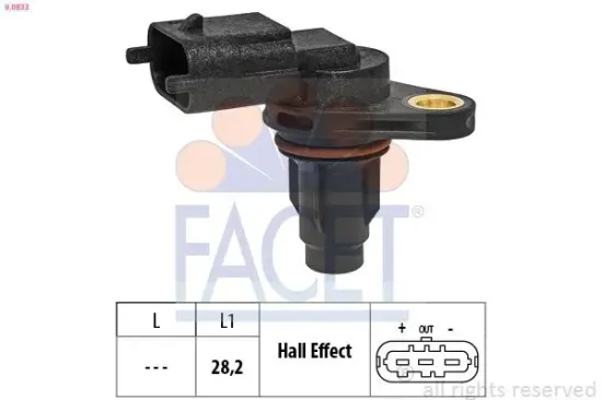 Sensor, Nockenwellenposition FACET 9.0833 Bild Sensor, Nockenwellenposition FACET 9.0833