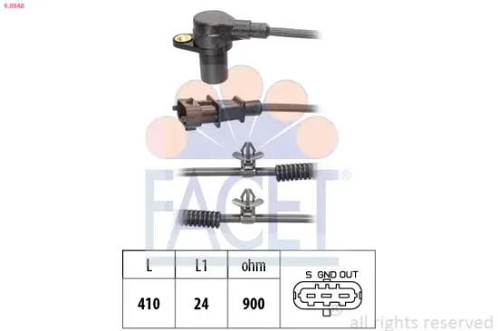 Impulsgeber, Kurbelwelle FACET 9.0848 Bild Impulsgeber, Kurbelwelle FACET 9.0848