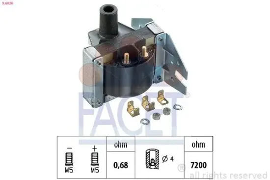 Zündspule FACET 9.6026 Bild Zündspule FACET 9.6026