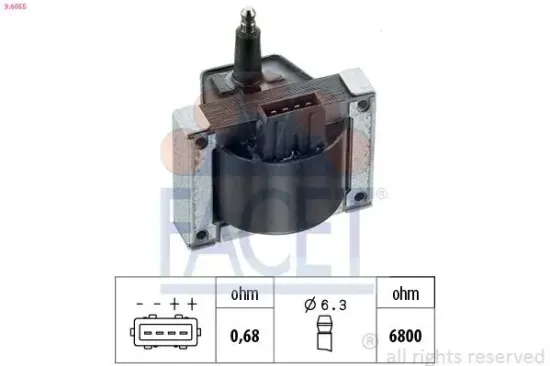 Zündspule FACET 9.6055 Bild Zündspule FACET 9.6055