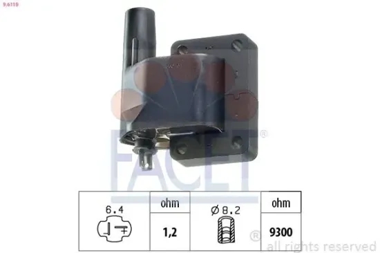 Zündspule FACET 9.6119 Bild Zündspule FACET 9.6119