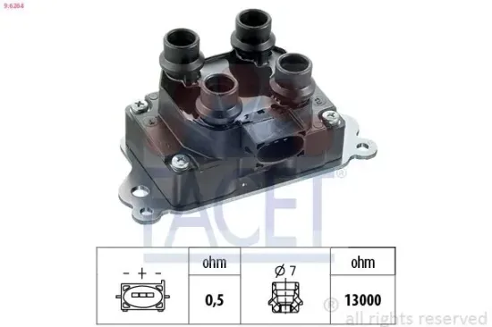 Zündspule FACET 9.6264 Bild Zündspule FACET 9.6264