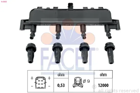 Zündspule FACET 9.6303 Bild Zündspule FACET 9.6303