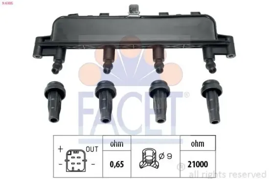 Zündspule FACET 9.6305 Bild Zündspule FACET 9.6305