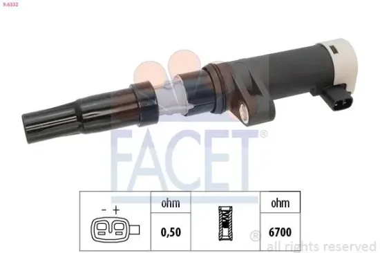 Zündspule FACET 9.6332 Bild Zündspule FACET 9.6332