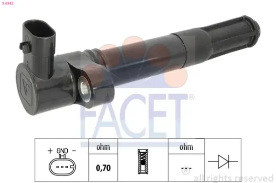 Zündspule FACET 9.6342 Bild Zündspule FACET 9.6342