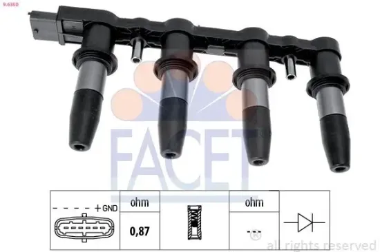 Zündspule FACET 9.6350 Bild Zündspule FACET 9.6350