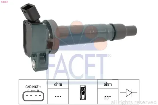 Zündspule FACET 9.6358 Bild Zündspule FACET 9.6358
