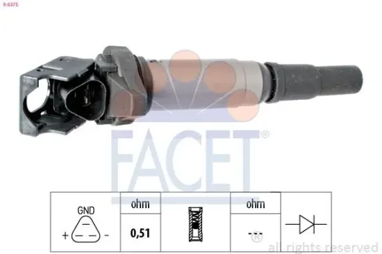 Zündspule FACET 9.6375 Bild Zündspule FACET 9.6375