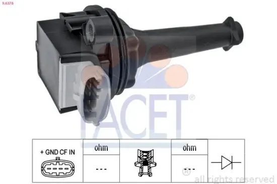 Zündspule FACET 9.6378 Bild Zündspule FACET 9.6378