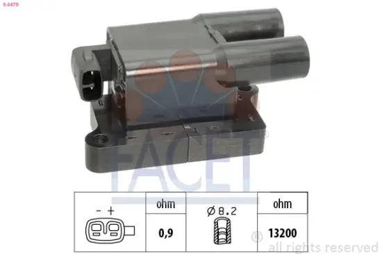 Zündspule FACET 9.6479 Bild Zündspule FACET 9.6479