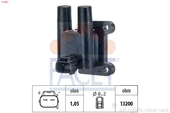 Zündspule FACET 9.6482 Bild Zündspule FACET 9.6482