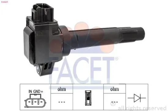 Zündspule FACET 9.6521 Bild Zündspule FACET 9.6521