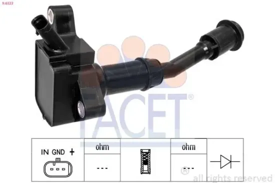 Zündspule FACET 9.6523 Bild Zündspule FACET 9.6523