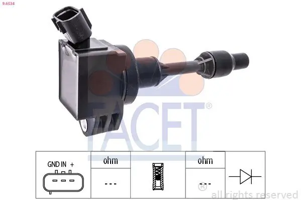 Zündspule FACET 9.6534 Bild Zündspule FACET 9.6534