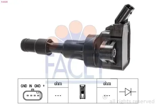 Zündspule FACET 9.6538 Bild Zündspule FACET 9.6538