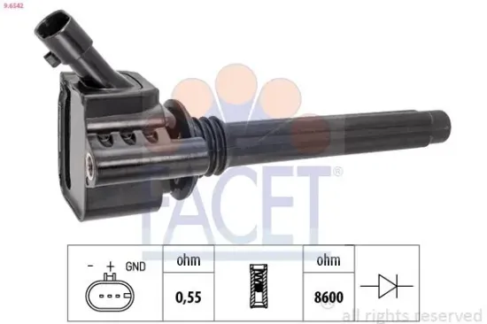 Zündspule FACET 9.6542 Bild Zündspule FACET 9.6542