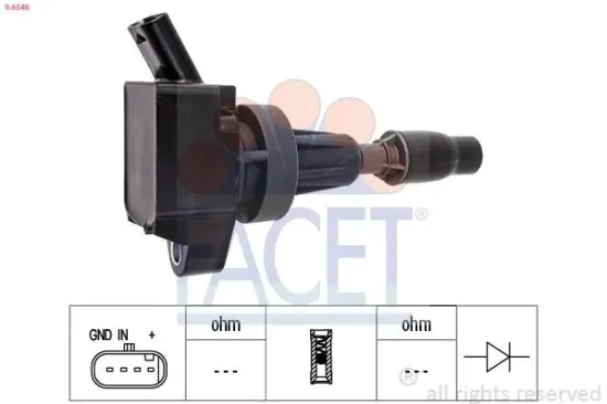 Zündspule FACET 9.6546 Bild Zündspule FACET 9.6546