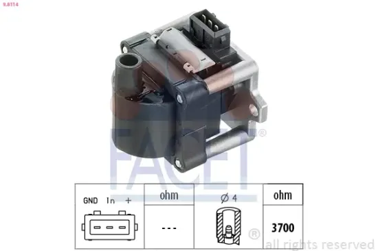 Zündspule FACET 9.8114 Bild Zündspule FACET 9.8114