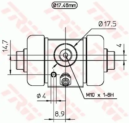 Radbremszylinder TRW BWC164 Bild Radbremszylinder TRW BWC164