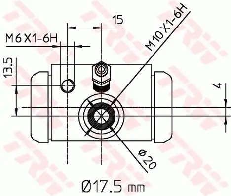 Radbremszylinder Hinterachse TRW BWC243 Bild Radbremszylinder Hinterachse TRW BWC243