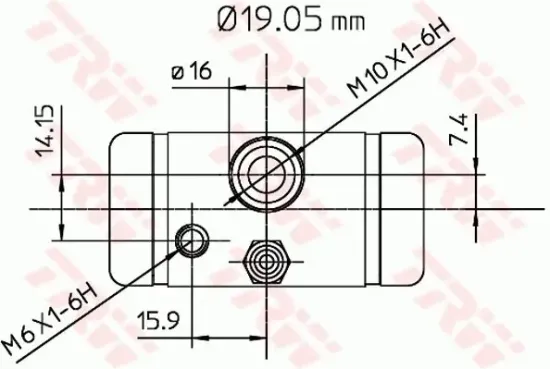 Radbremszylinder Hinterachse TRW BWD291 Bild Radbremszylinder Hinterachse TRW BWD291