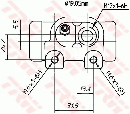 Radbremszylinder TRW BWD307T Bild Radbremszylinder TRW BWD307T