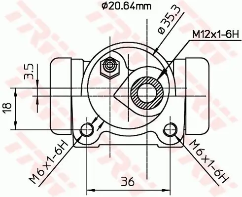 Radbremszylinder TRW BWF169 Bild Radbremszylinder TRW BWF169