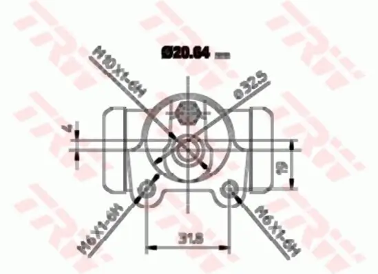 Radbremszylinder Hinterachse TRW BWF252 Bild Radbremszylinder Hinterachse TRW BWF252