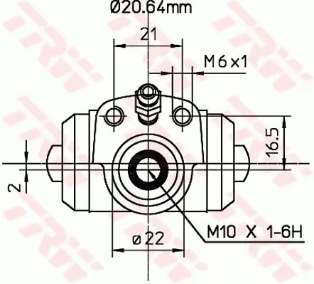 Radbremszylinder TRW BWF295 Bild Radbremszylinder TRW BWF295