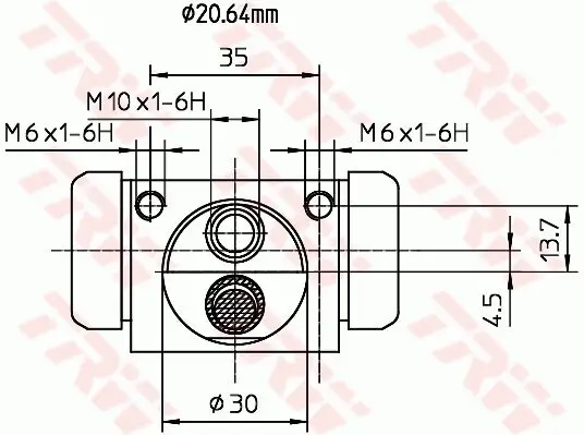 Radbremszylinder Hinterachse TRW BWF318 Bild Radbremszylinder Hinterachse TRW BWF318