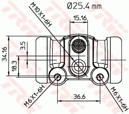 Radbremszylinder Hinterachse TRW BWL111 Bild Radbremszylinder Hinterachse TRW BWL111