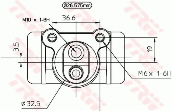 Radbremszylinder Hinterachse TRW BWN158 Bild Radbremszylinder Hinterachse TRW BWN158