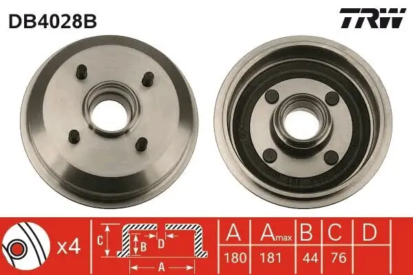 Bremstrommel TRW DB4028B