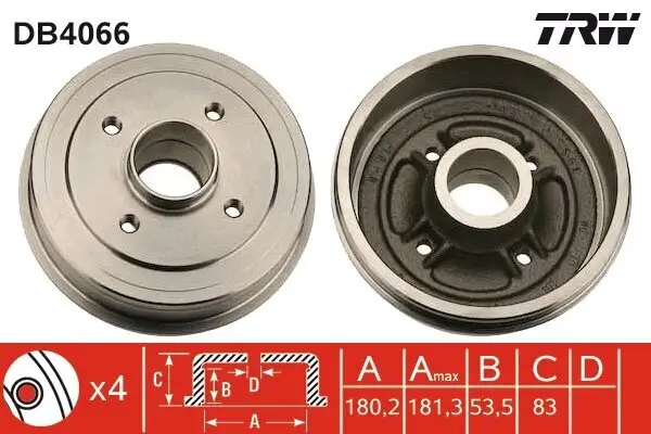 Bremstrommel TRW DB4066