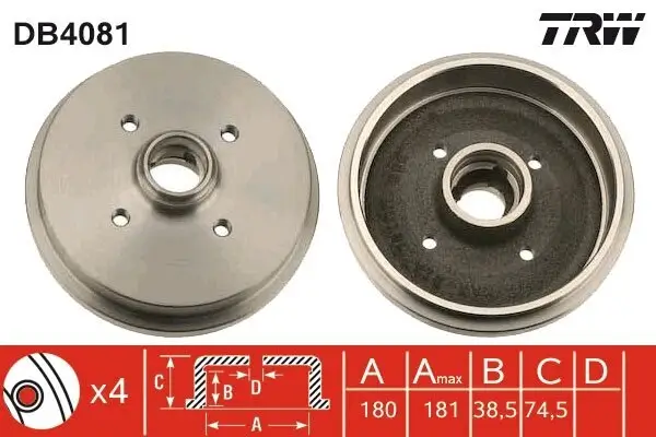 Bremstrommel TRW DB4081