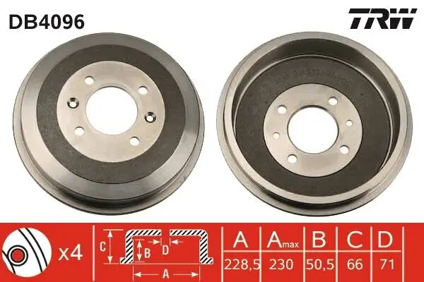 Bremstrommel TRW DB4096