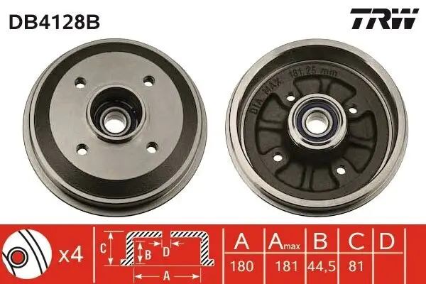 Bremstrommel TRW DB4128B