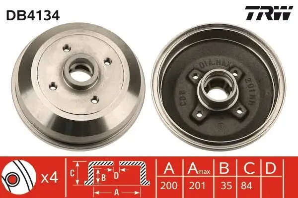 Bremstrommel TRW DB4134