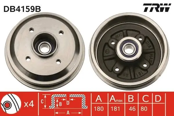 Bremstrommel TRW DB4159B