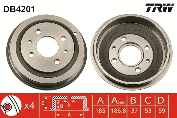 Bremstrommel TRW DB4201