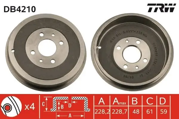 Bremstrommel TRW DB4210