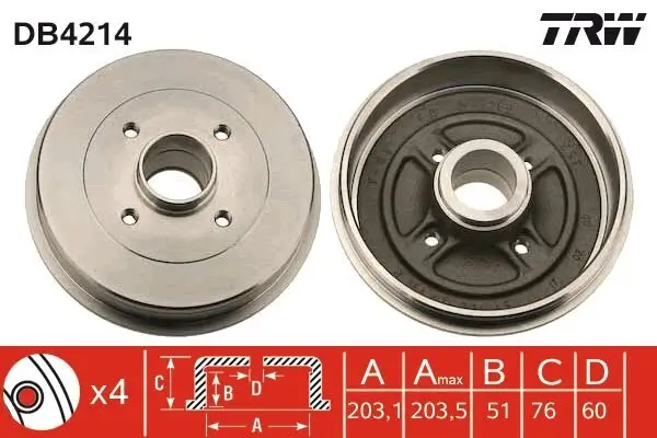 Bremstrommel TRW DB4214