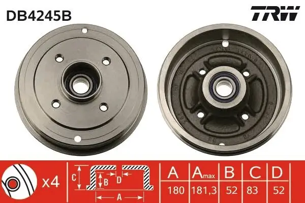 Bremstrommel TRW DB4245B