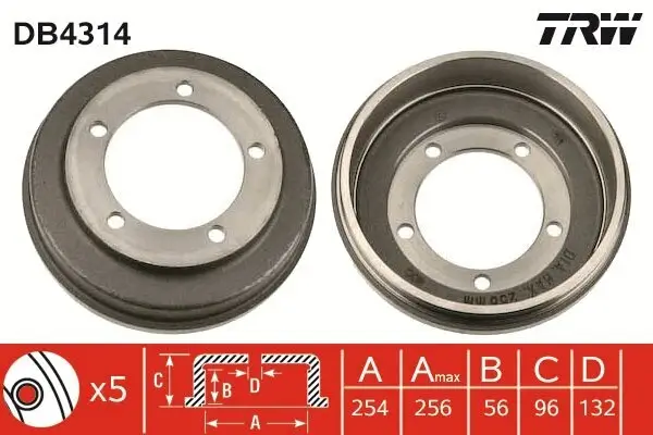 Bremstrommel TRW DB4314