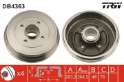 Bremstrommel Hinterachse TRW DB4363